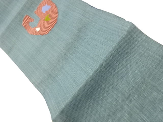 JAPANESE KIMONO / ABSTRACT PATTERN WEAVING NAGOYA OBI
